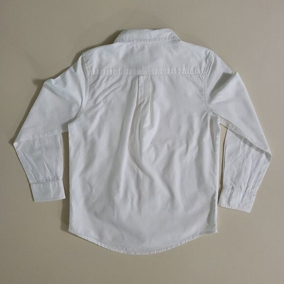 Cat & Jack™ Boy's White Long Sleeve Button-Down Shirt - Picture 13 of 13